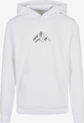 Sweat-shirt 'Mountain Berge Urlaub Winter Schnee Ski' F4NT4STIC en blanc : devant