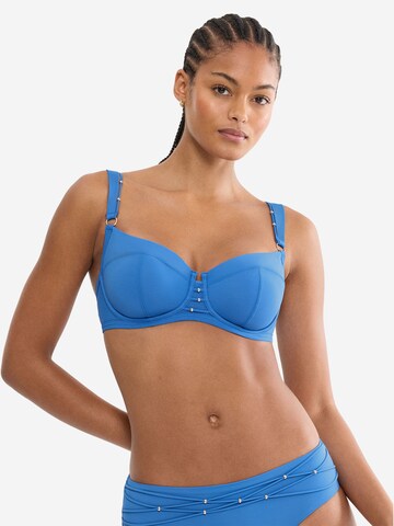 TRIUMPH Balconette Bikinitop ' Red Label Palina Love by the Sea ' in Blauw: voorkant