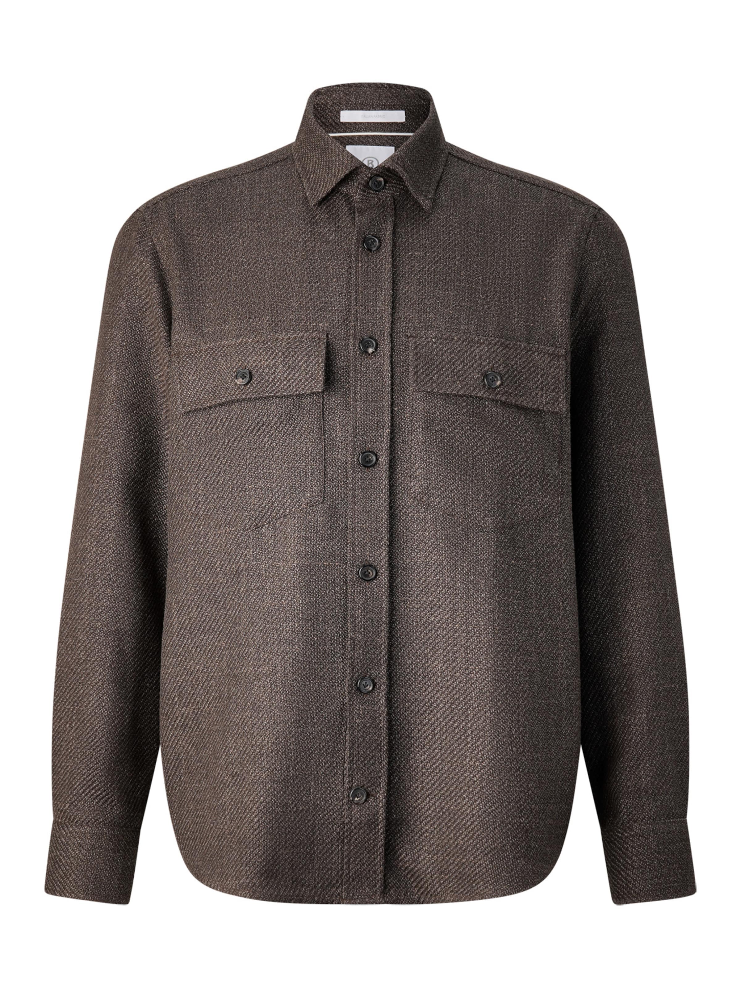 BOGNER Regular fit Button Up Shirt 'Heiko ' in Brown: front