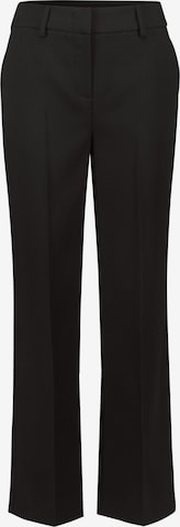 zero Slim fit Pleated Pants in Black: front