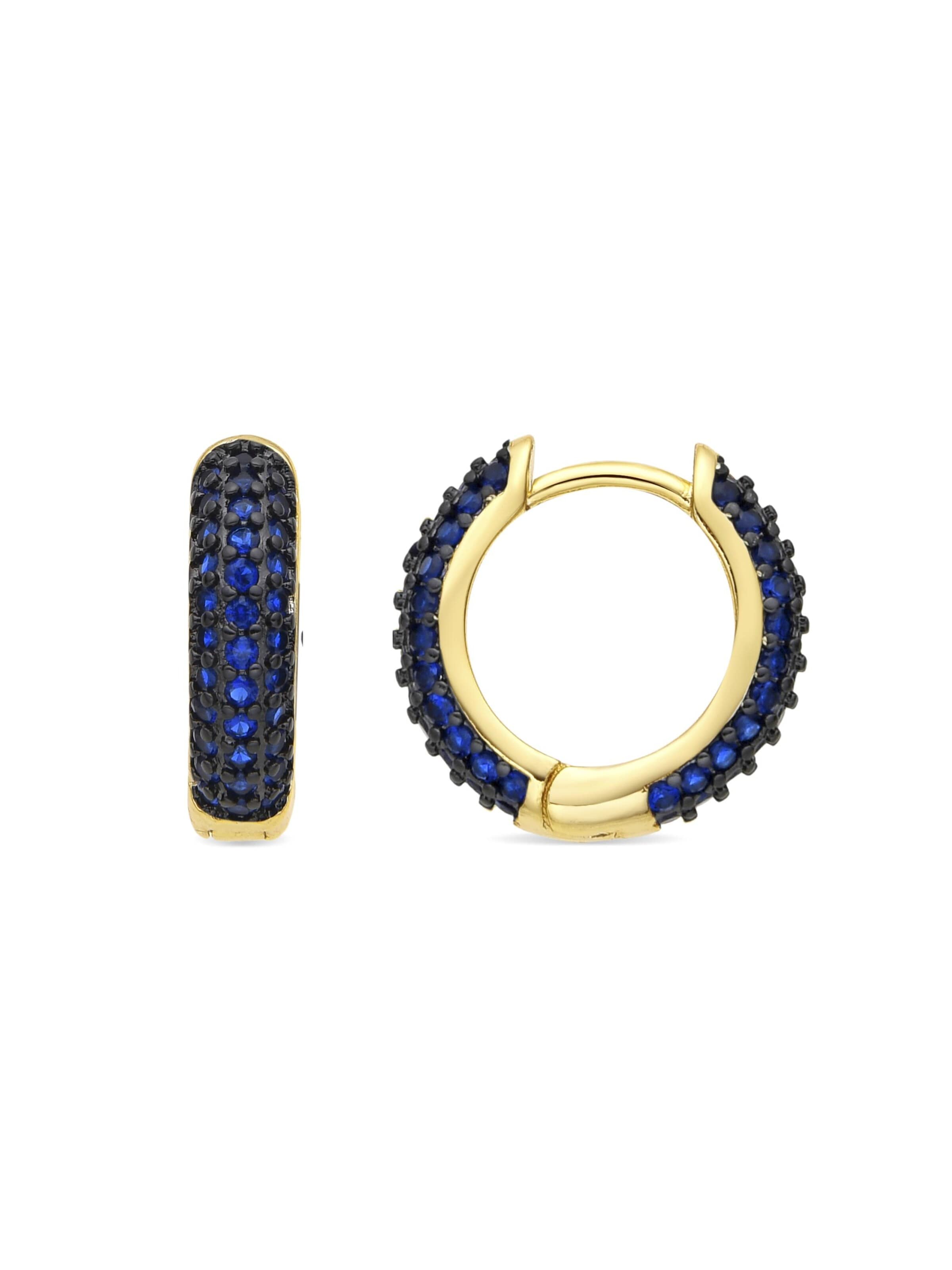 Luxenter Oorbellen 'Lesrat' in Blauw: voorkant