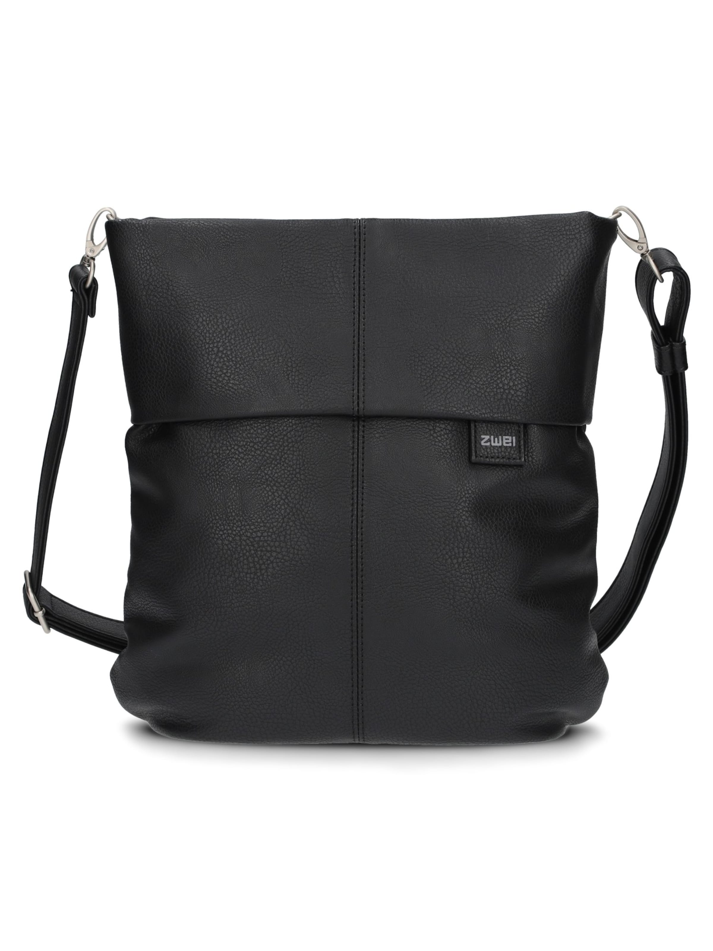 ZWEI - Bolso de hombro 'MADEMOISELLE.M M12' en negro: frente