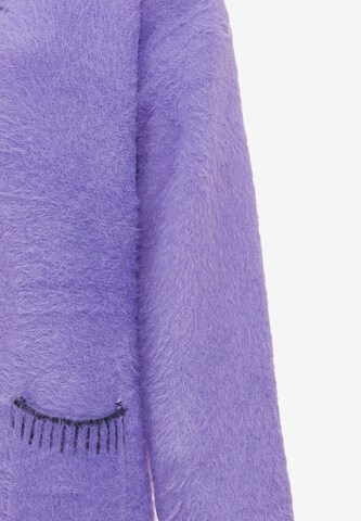 Poomi Knit Cardigan in Purple