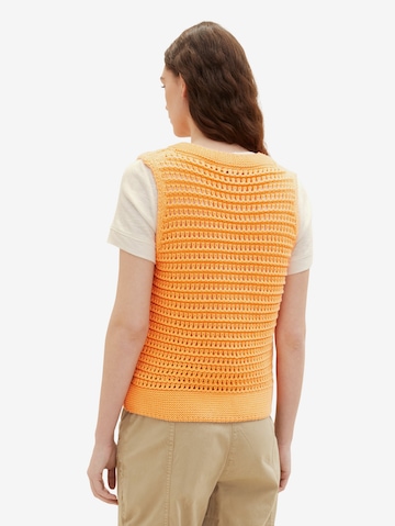 TOM TAILOR Knitted vest in Yellow