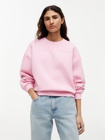 TOMMY HILFIGER Суичър в розово: отпред