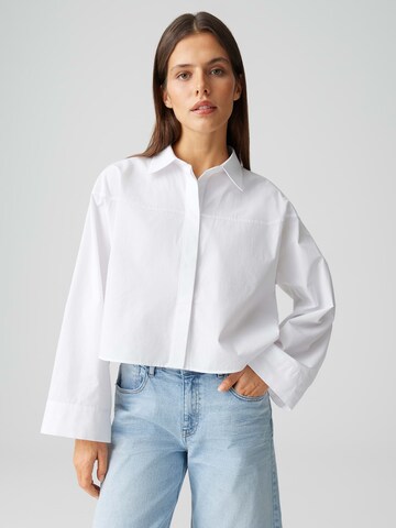 OPUS Blouse 'Fazira' in White: front
