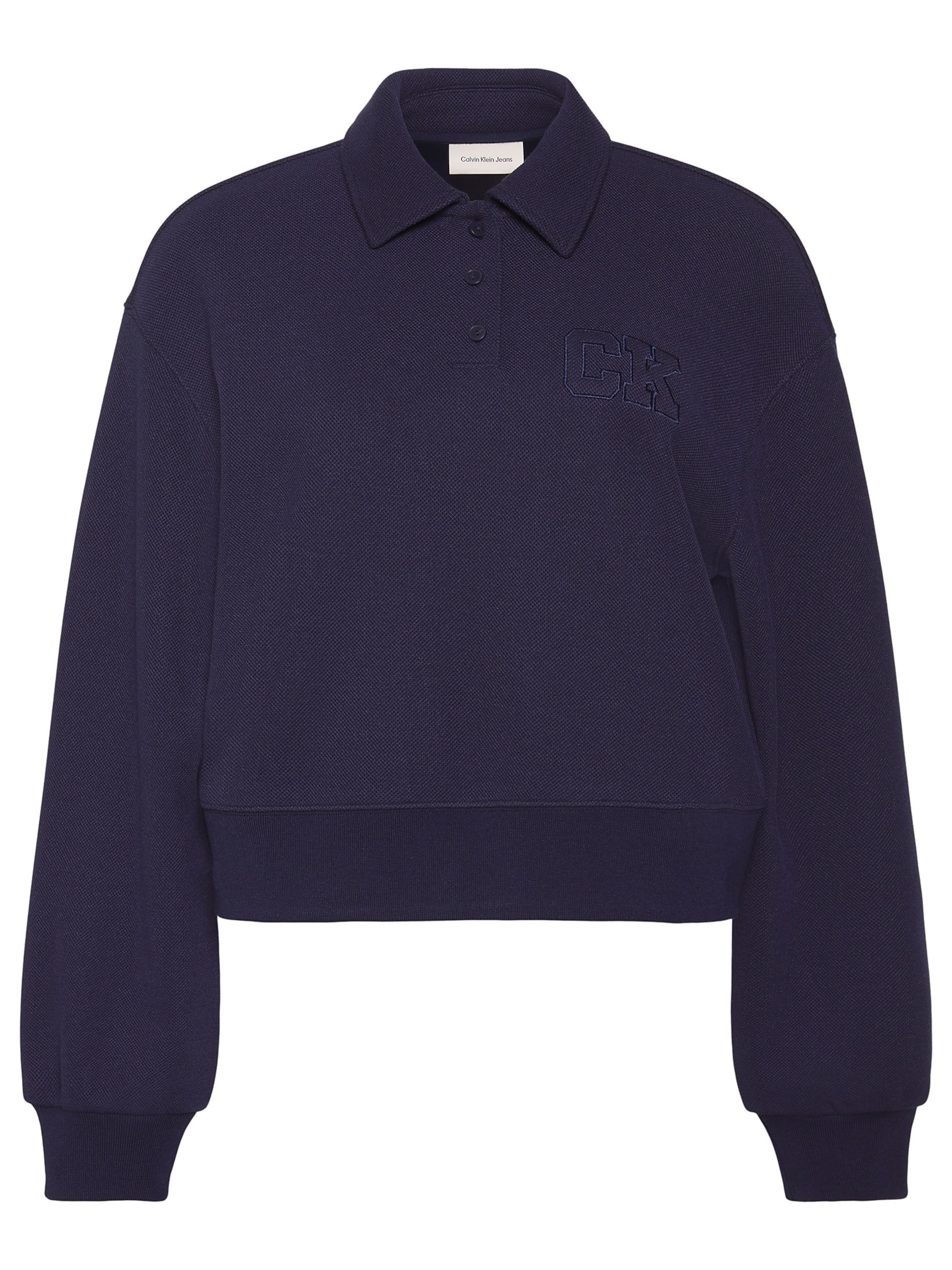 Sweat-shirt Calvin Klein Jeans en bleu : devant