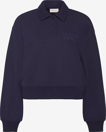 Sweat-shirt Calvin Klein Jeans en bleu : devant