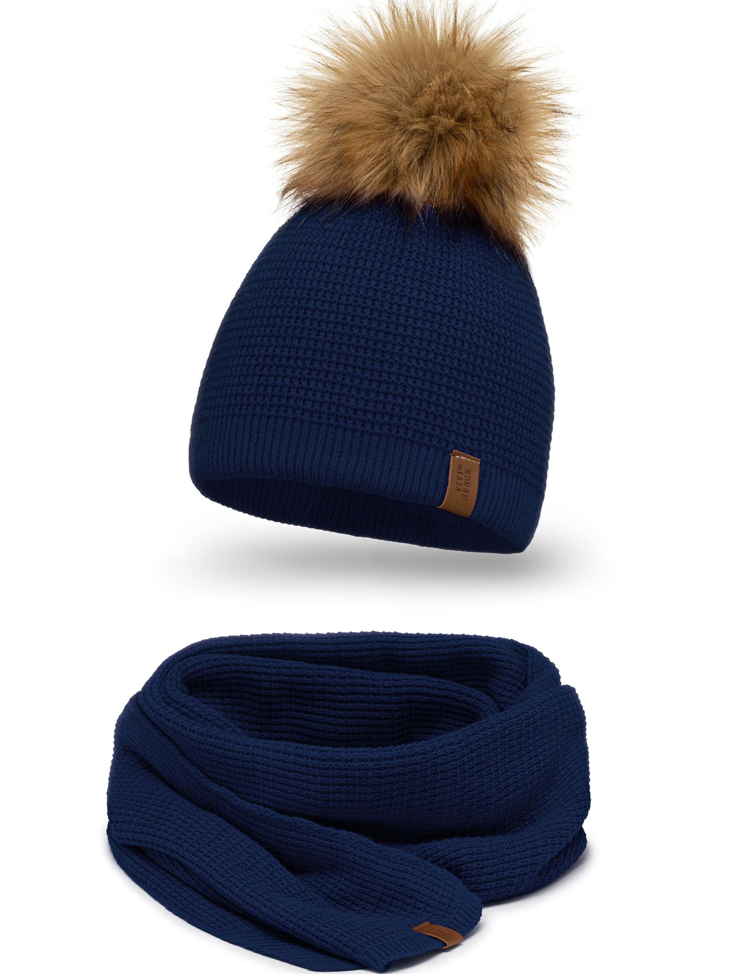 Bonnet '7042 Set' Vivisence en bleu : devant