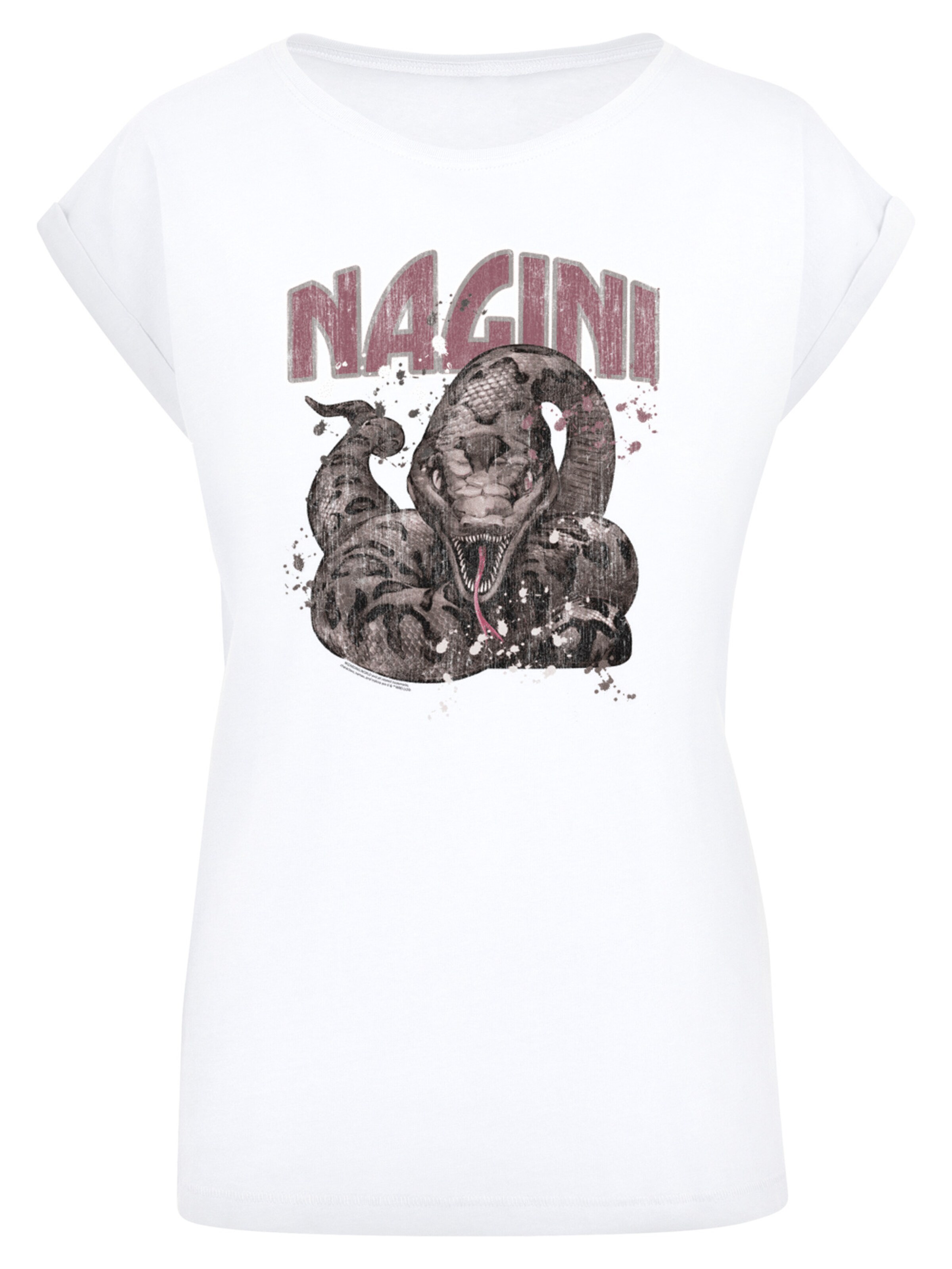 F4NT4STIC T-Shirt 'Harry Potter Nagini Splats' in schlammfarben / burgunder / schwarz / weiß, Produktansicht