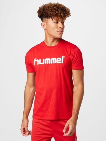 Hummel Shirt in Rood: voorkant
