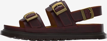 raudona Dr. Martens Basutės su dirželiais: priekis