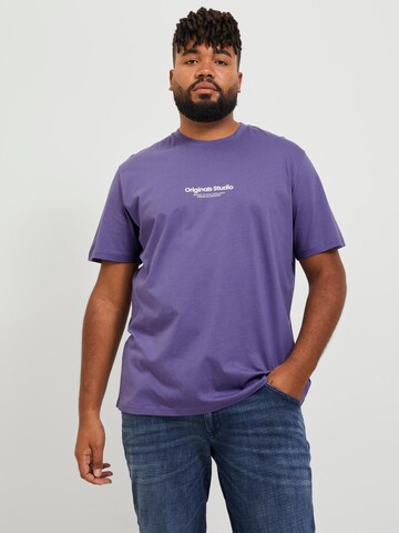 Jack & Jones Plus - Camisa 'VESTERBRO' em roxo: frente