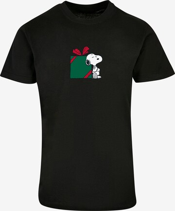 Merchcode Shirt 'Peanuts Big Present' in Black: front