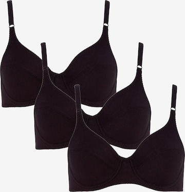 BeeDees Bra 'Bügel-BH Rock'n'Roll W (3-er Pack)' in Black: front