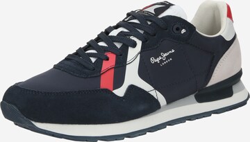 Pepe Jeans - Sapatilhas baixas 'Brit Road' em azul: frente