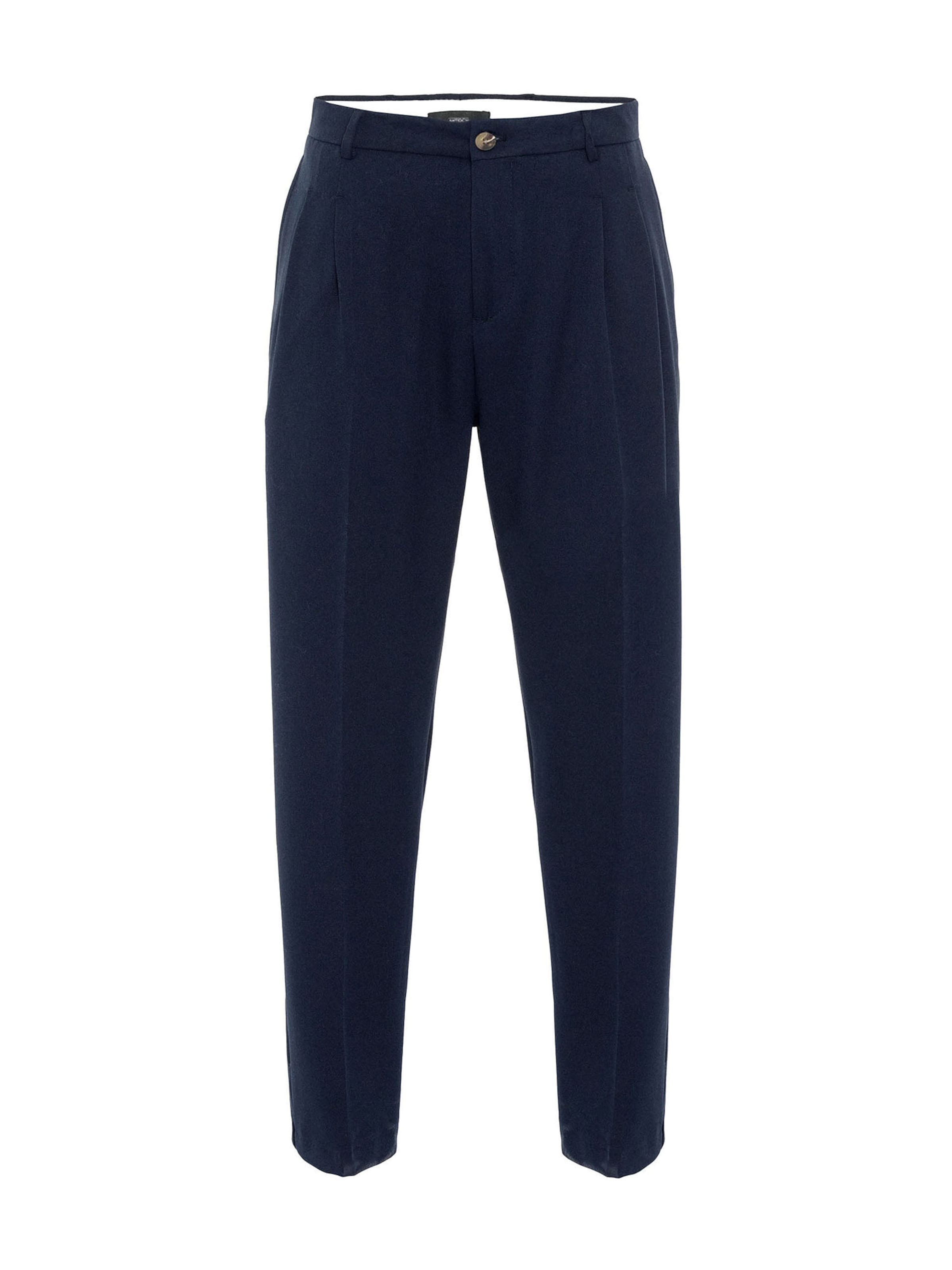 mėlyna Antioch Laisvas Klostuotos kelnės: priekis