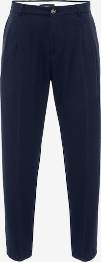 Pantaloni con pieghe Antioch di colore navy, Visualizzazione prodotti