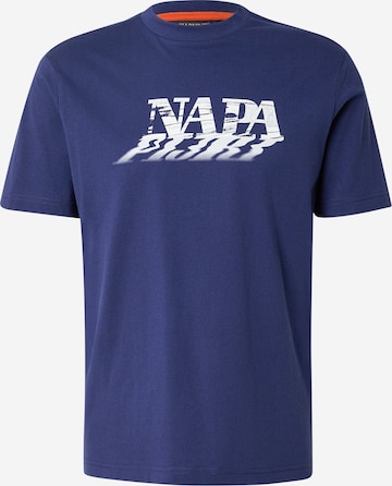 Tricou 'S-LODESTAR' de la NAPAPIJRI pe albastru: față