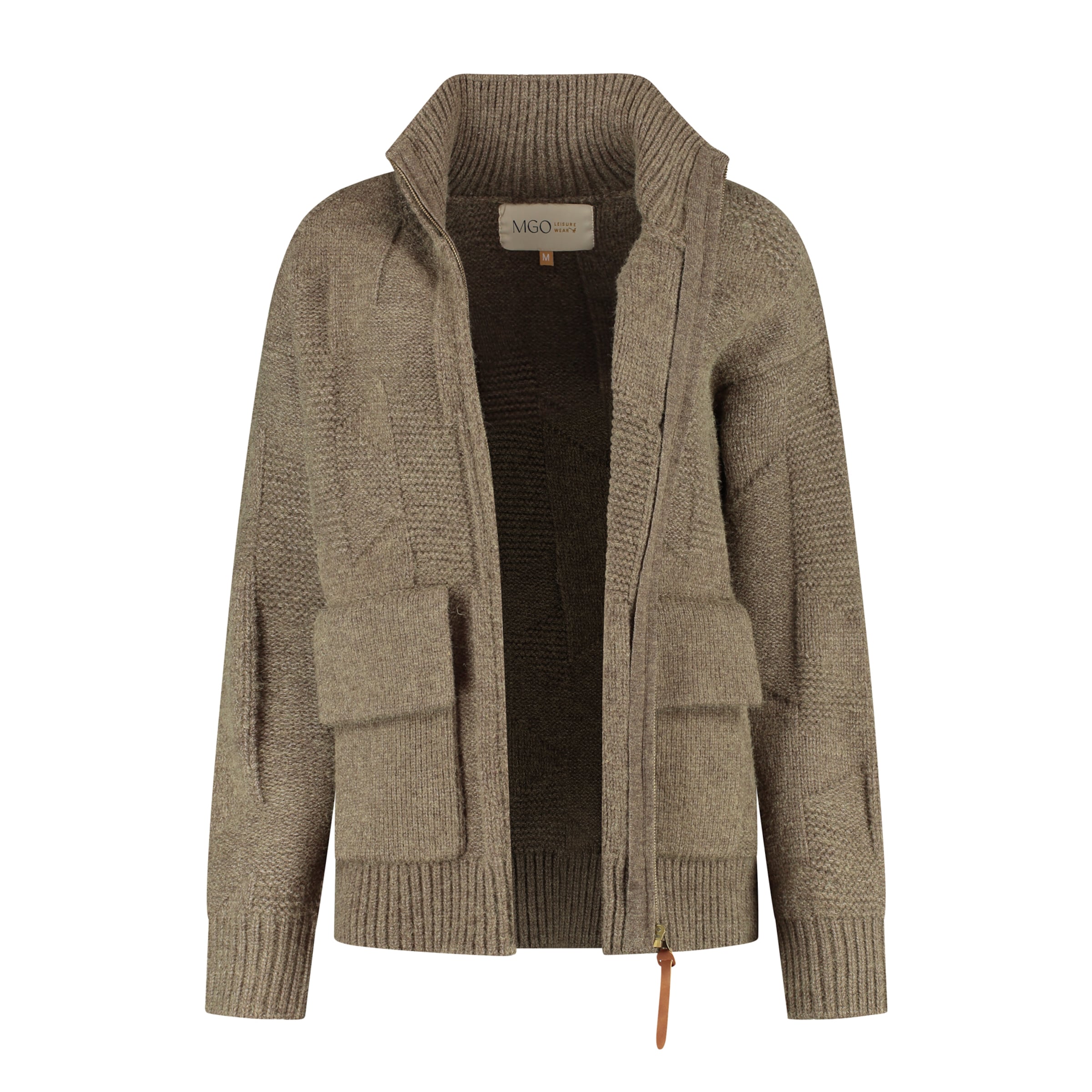 MGO Knit cardigan 'Tamar' in Brown