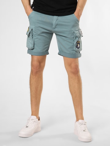 Pantaloni cu buzunare de la ALPHA INDUSTRIES pe albastru: față