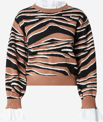 River Island Sweater in Brown: front