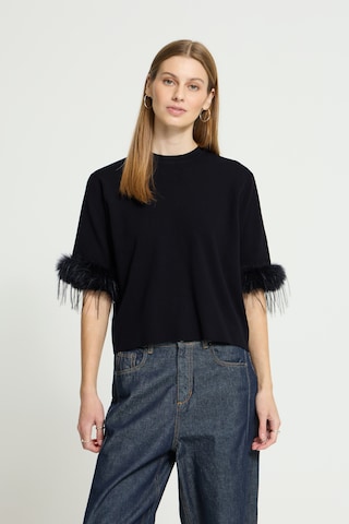 ICHI Pullover 'IHDALISE' in Schwarz: Vorderseite