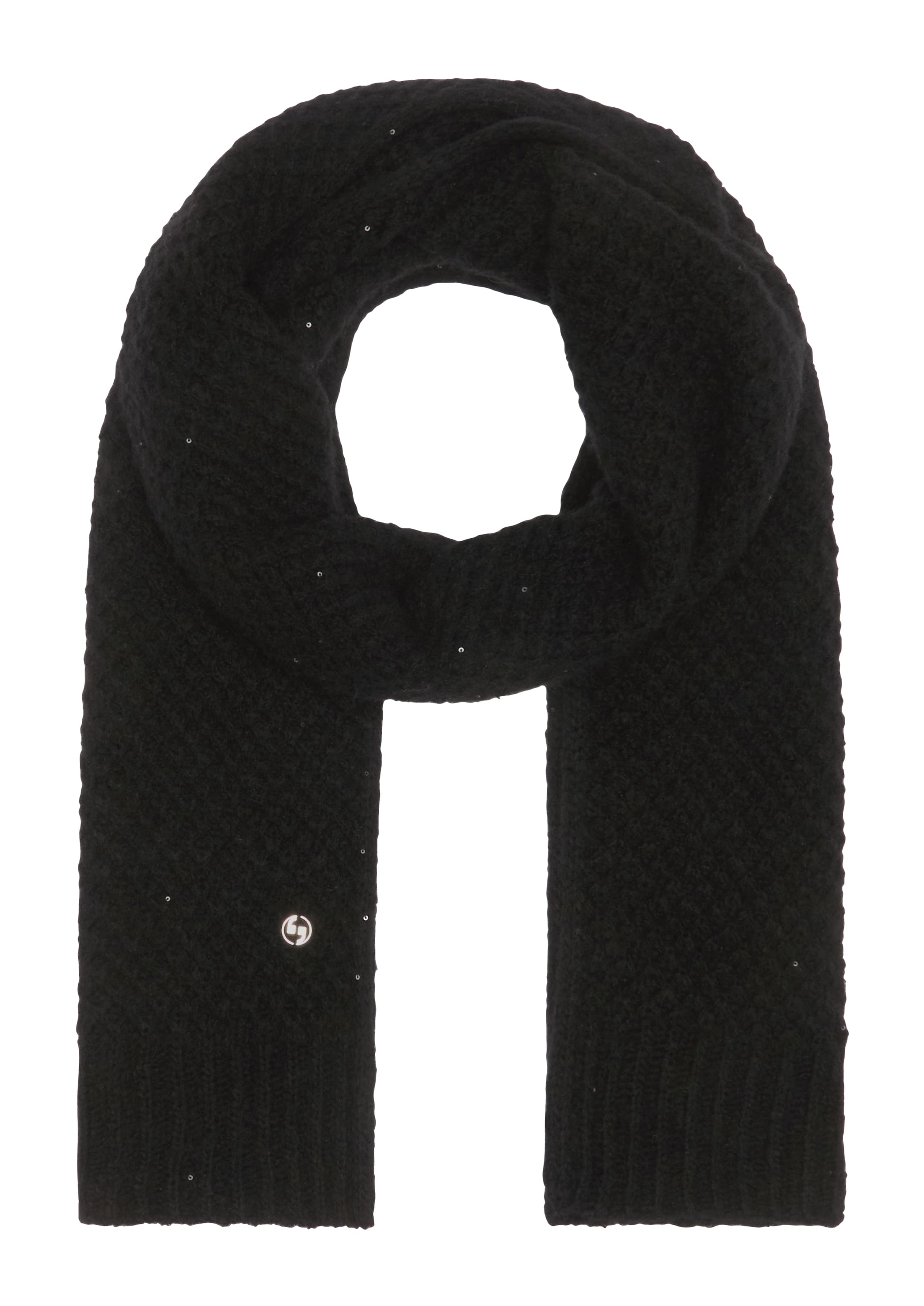 COMMA Schal in Schwarz: Vorderseite