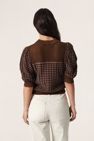 SOAKED IN LUXURY Pullover 'Manuella' i brun