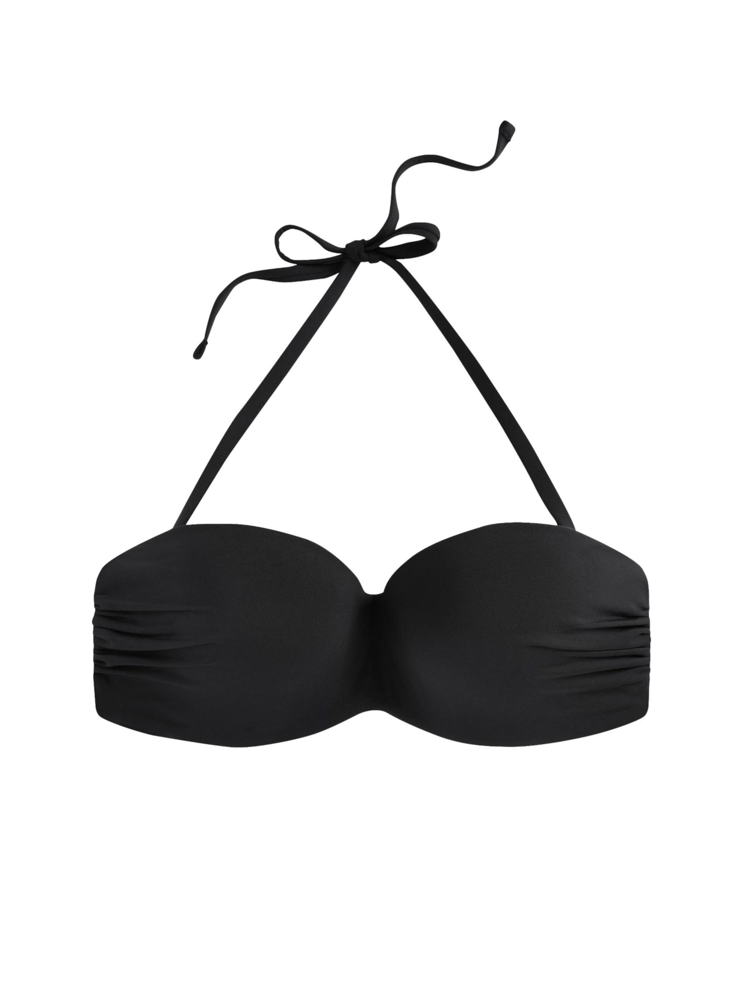 Next Бандо Верх бикини в Черный: спереди