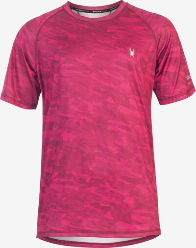 Spyder T-Shirt fonctionnel en bourgogne / rouge feu / blanc, Vue avec produit