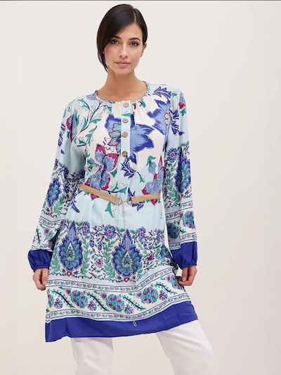 Bigdart Dress in Navy / Light blue / Fir, Item view