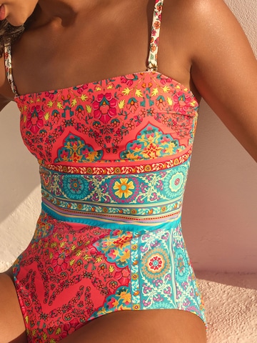 Next Bandeau Swimsuit in Pink