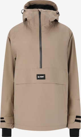 SLOPE Athletic Jacket 'Ruki' in Brown: front