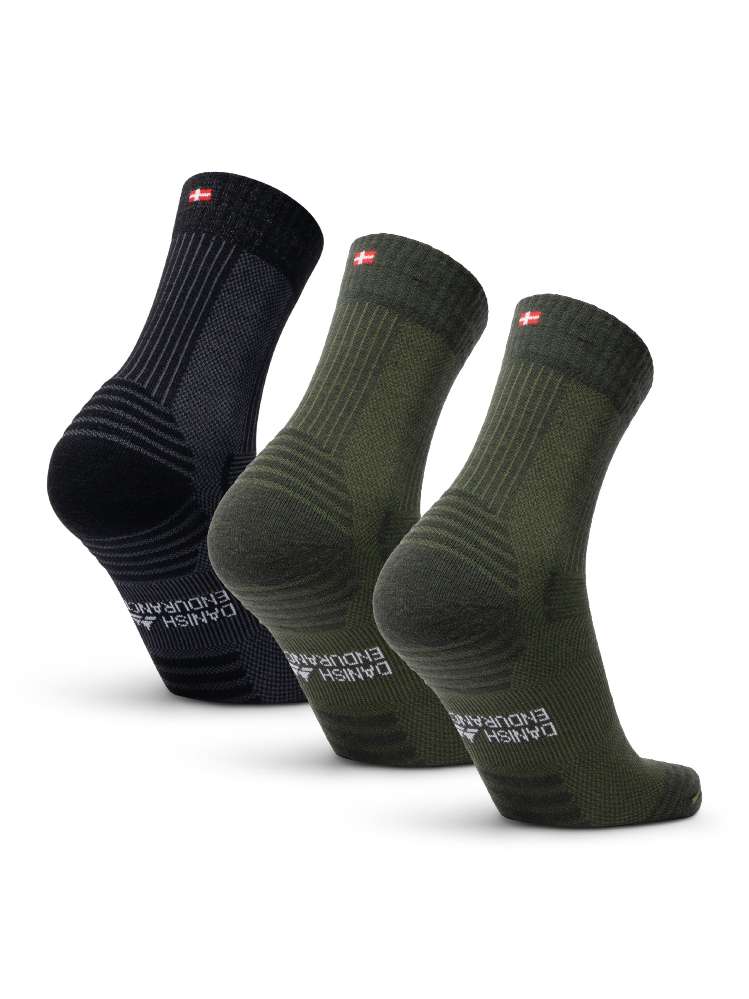 Chaussettes de sport 'Merino Hiking Light' DANISH ENDURANCE en vert
