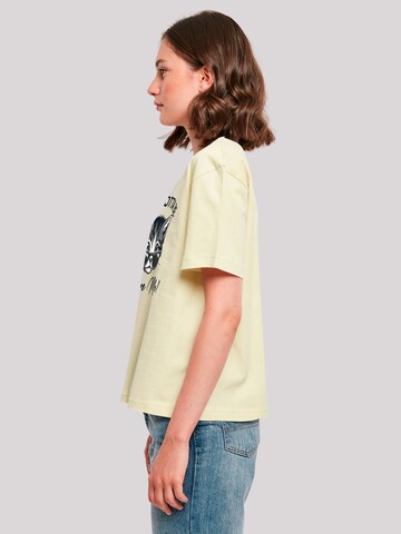 F4NT4STIC Shirt 'Kätzchen You Gotta Be Kitten Me!' in Yellow