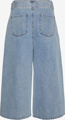 VERO MODA Wide leg Pleat-front jeans 'LESLEY' in Blue