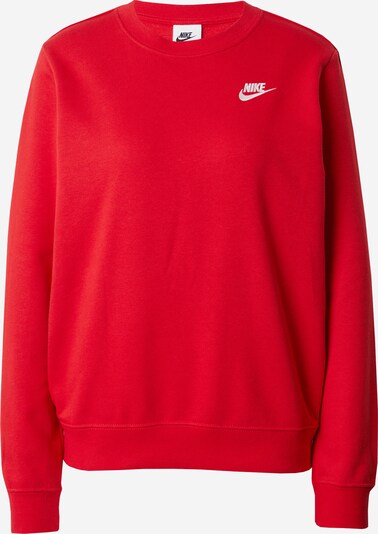 Nike Sportswear Sweatshirt 'Club Fleece' in rot / weiß, Produktansicht