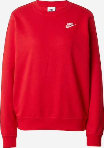 Nike Sportswear - Sweatshirt 'Club Fleece' em vermelho: frente