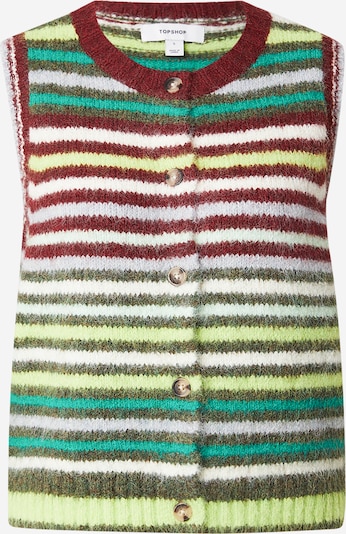 TOPSHOP Liivi 'SCARO' värissä ruskea / keltainen / vaaleanvihreä / punainen, Tuotenäkymä