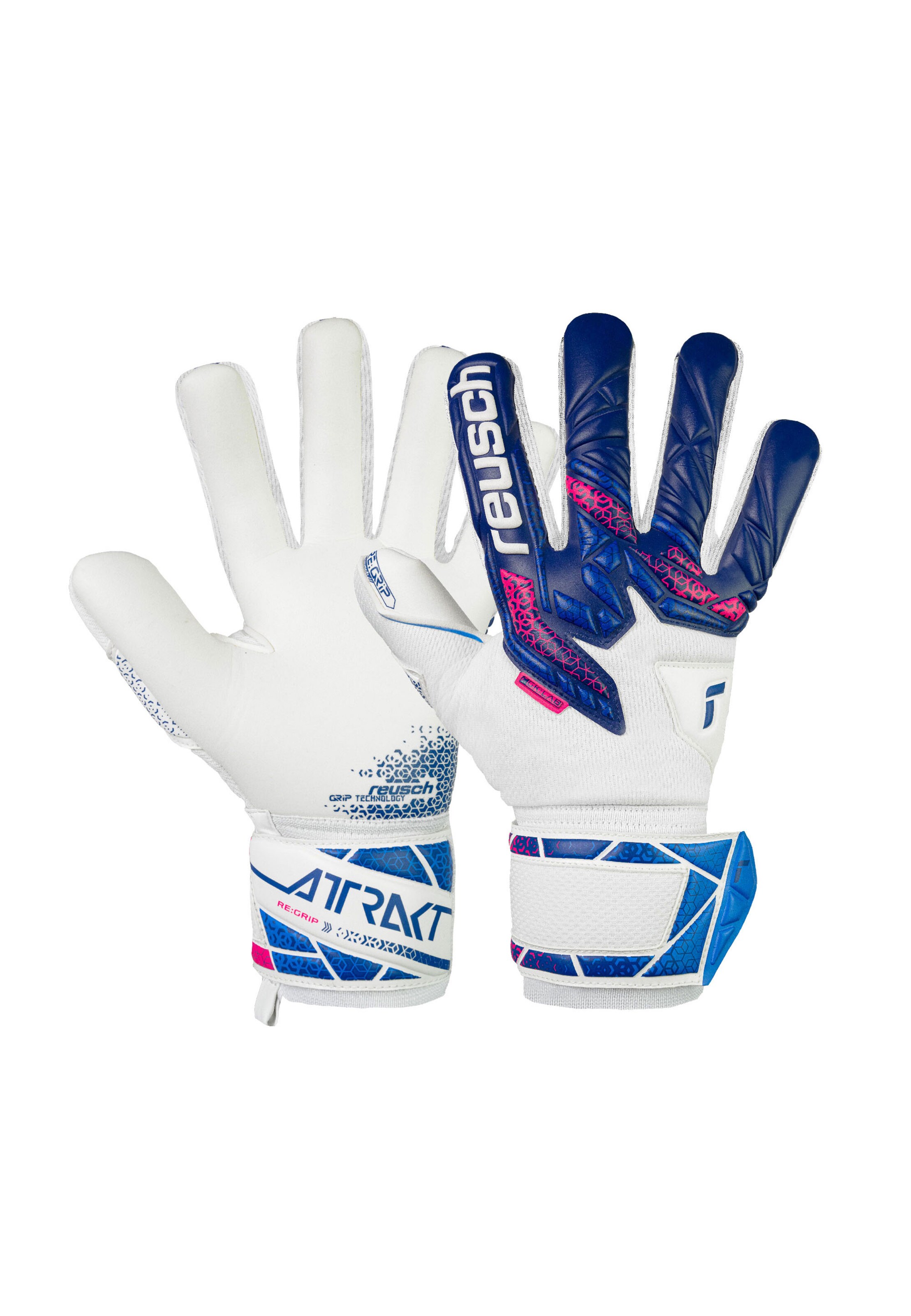 REUSCH Sporthandschoenen 'Attrakt Re:Grip Nc' in Blauw: voorkant