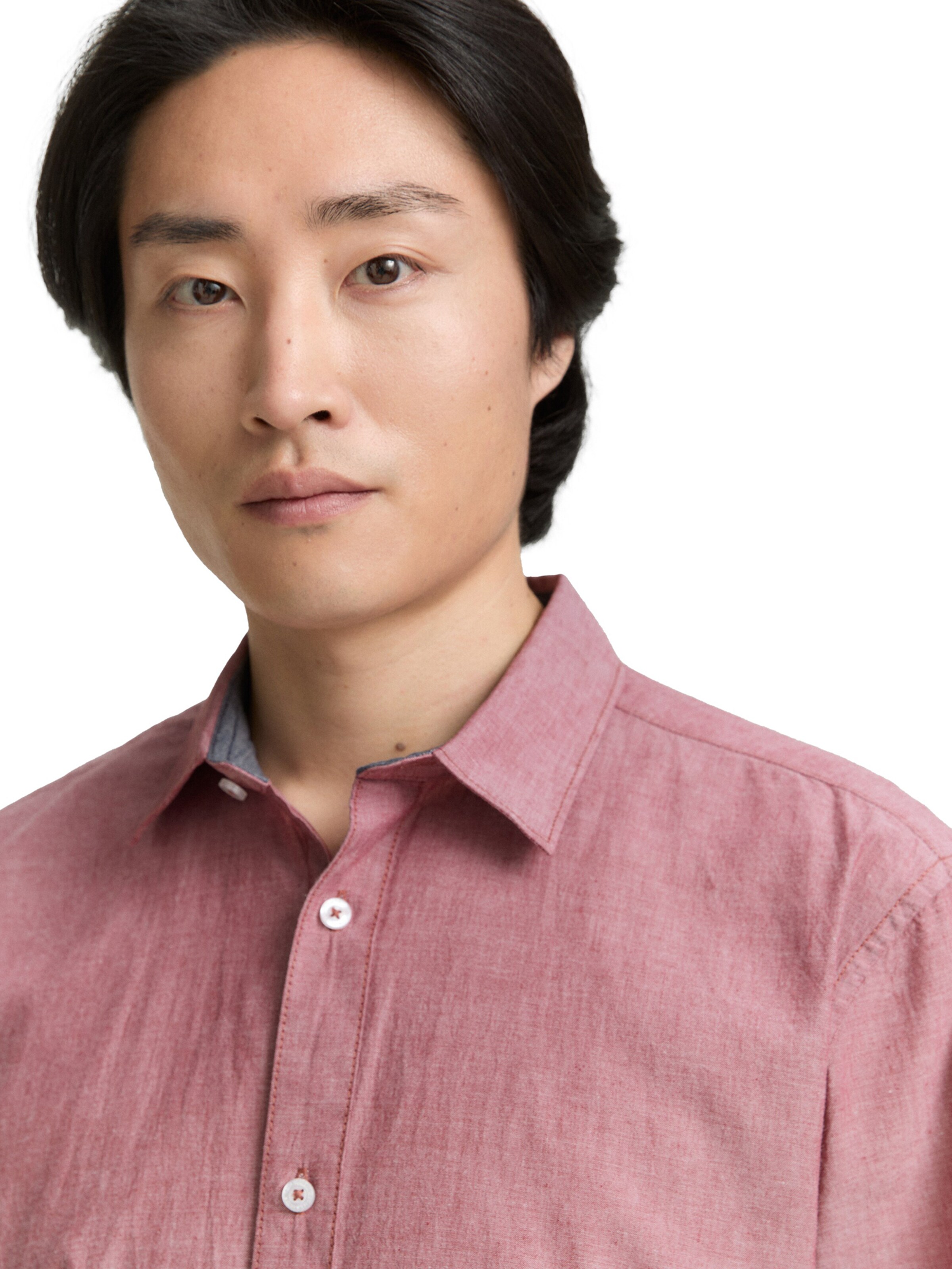 TOM TAILOR Regular fit Button Up Shirt in Red