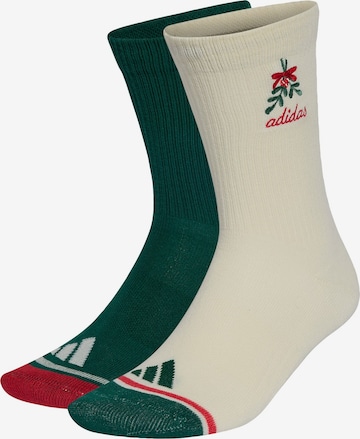 ADIDAS PERFORMANCE - Calcetines deportivos 'XMAS' en beige: frente