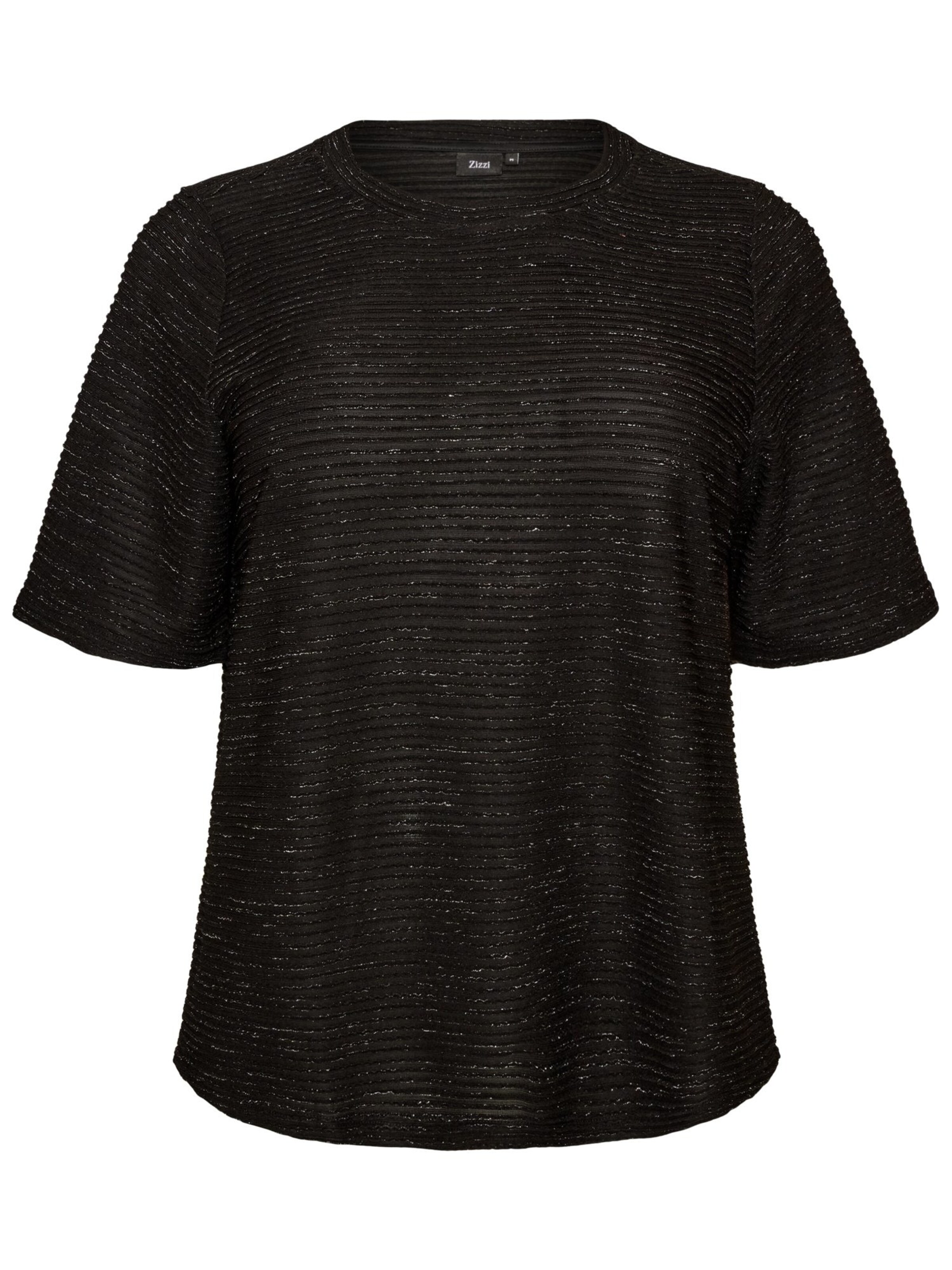 Camicia da donna di Zizzi in nero: frontale