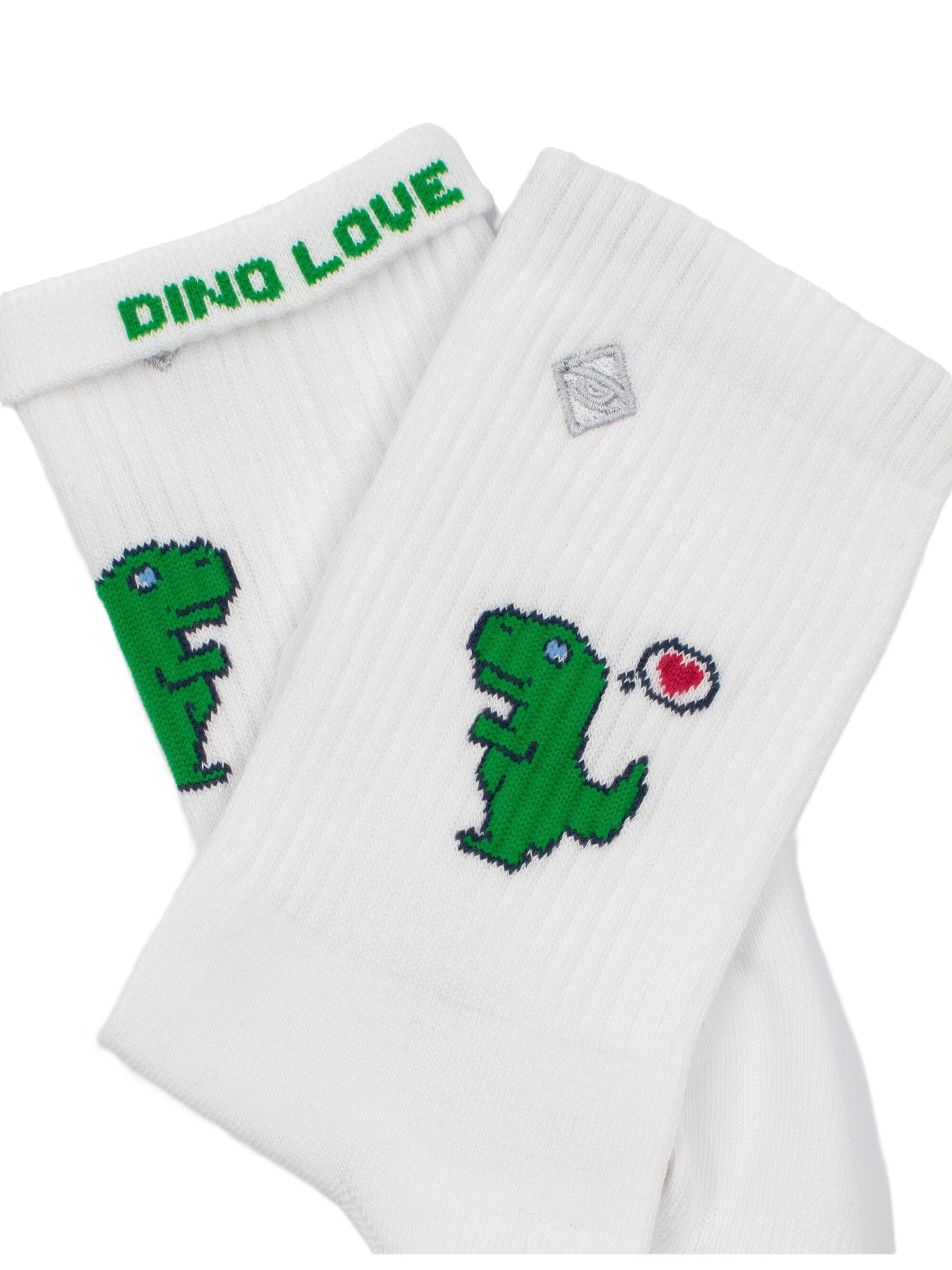 J.Clay Socks 'Dino Love' in White