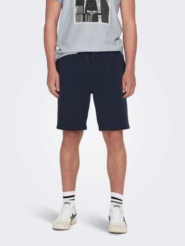 Only & Sons Loosefit Shorts 'Ceres' in Blau: predná strana