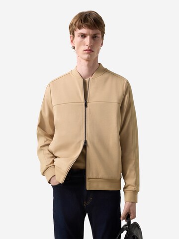 BOGNER Sweat jacket 'Lennox' in Beige: front