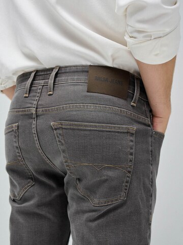 Coupe slim Jean Salsa Jeans en marron