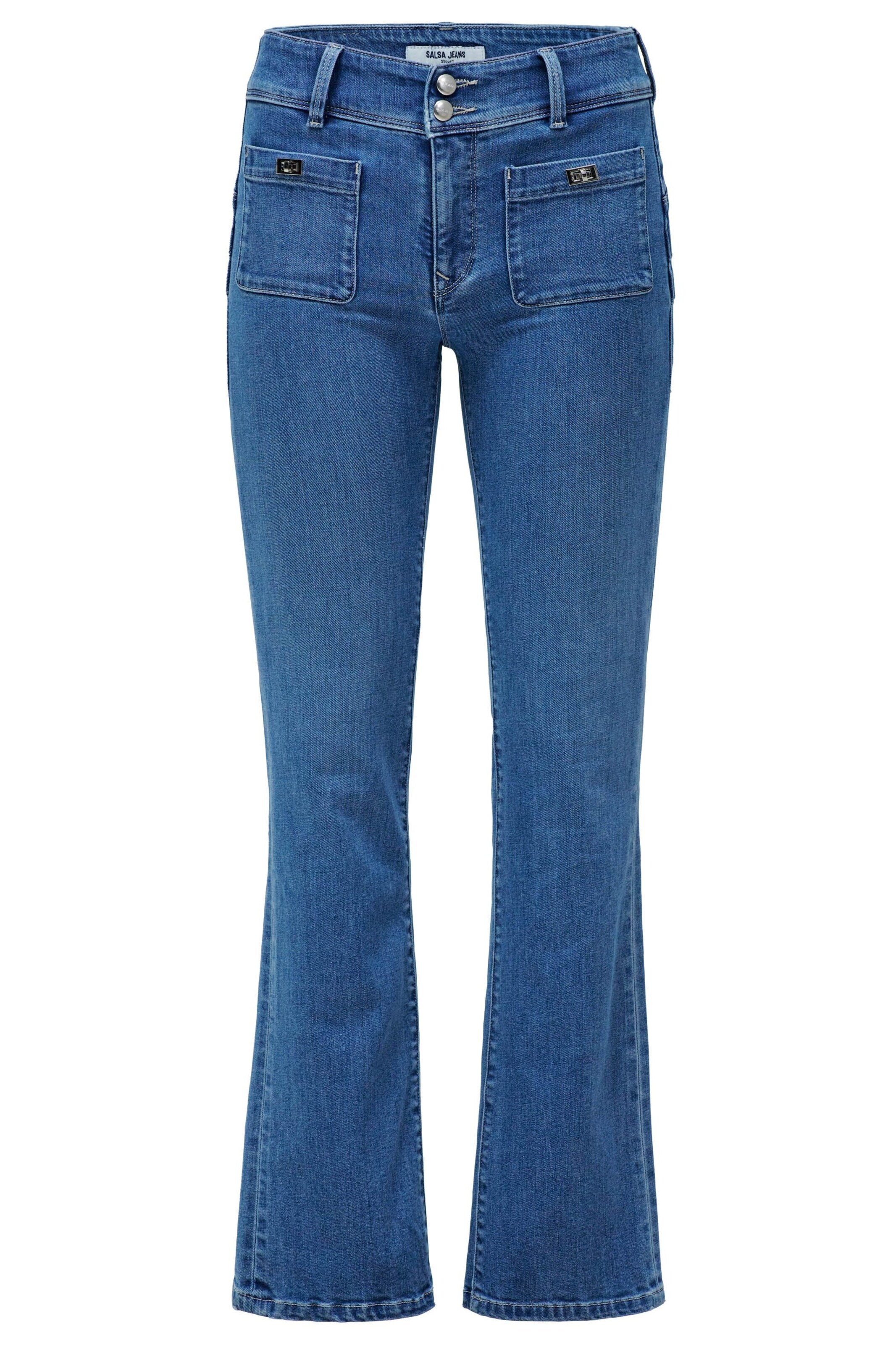 Salsa Jeans Flared Jeans 'Secret Push In' in Blauw: voorkant
