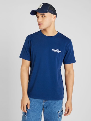 WRANGLER Μπλουζάκι σε μπλε: μπροστά